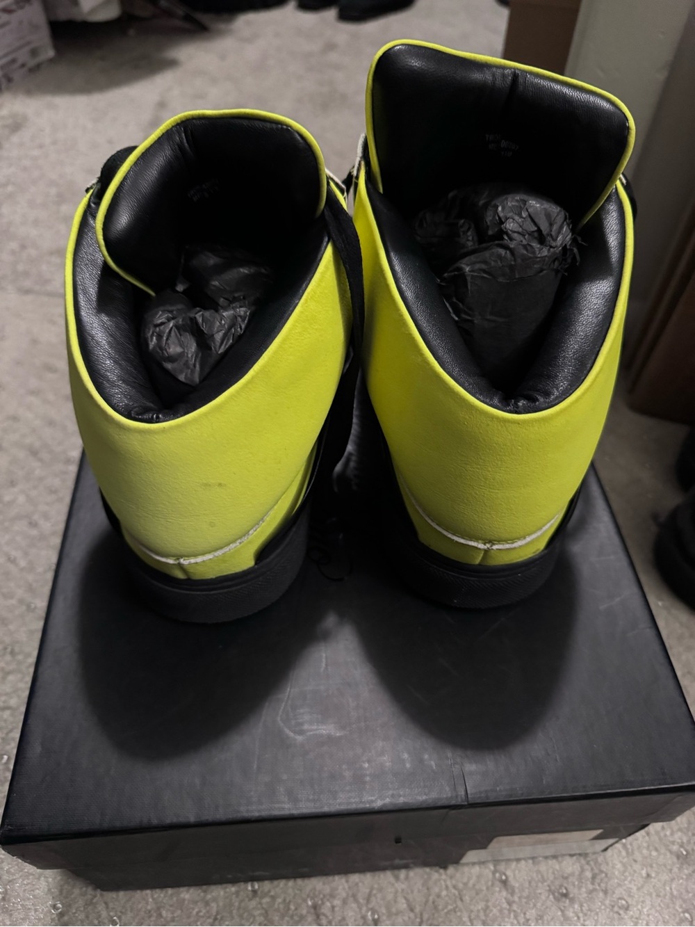 Alejandro Ingelmo Neon Yellow and Black Athletic High-Tops